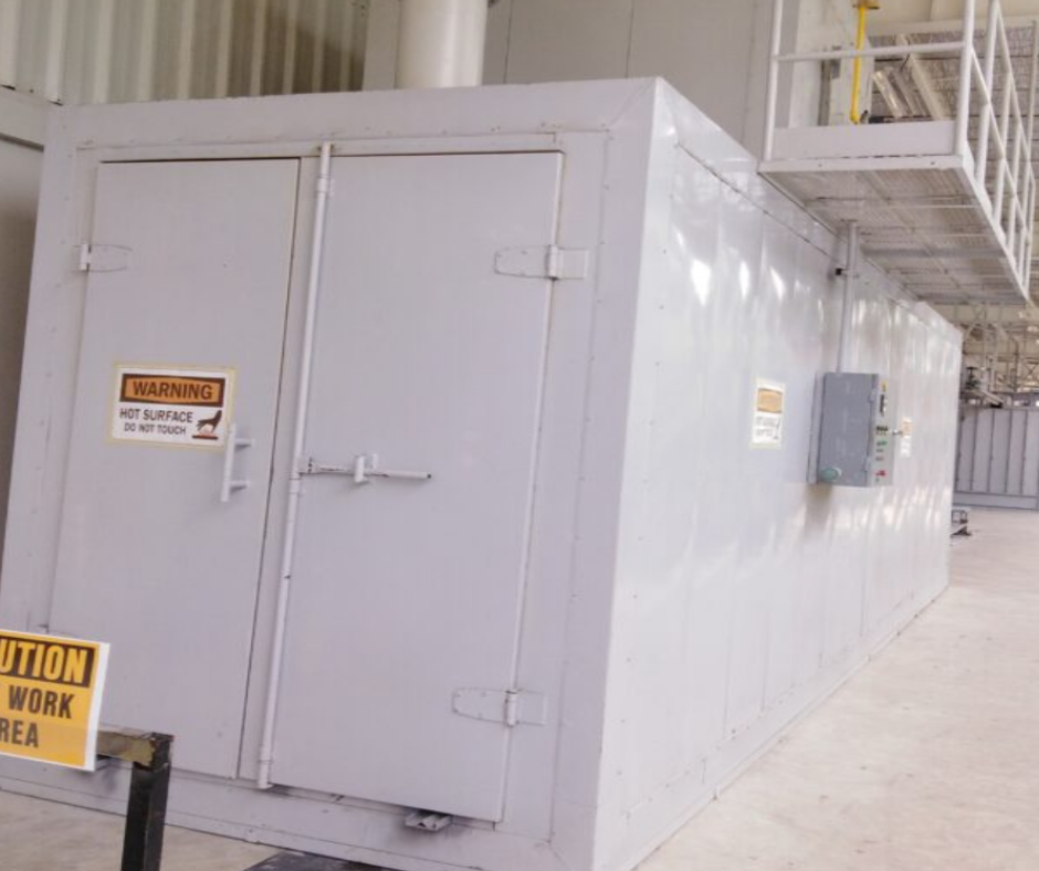 Grey batch type oven